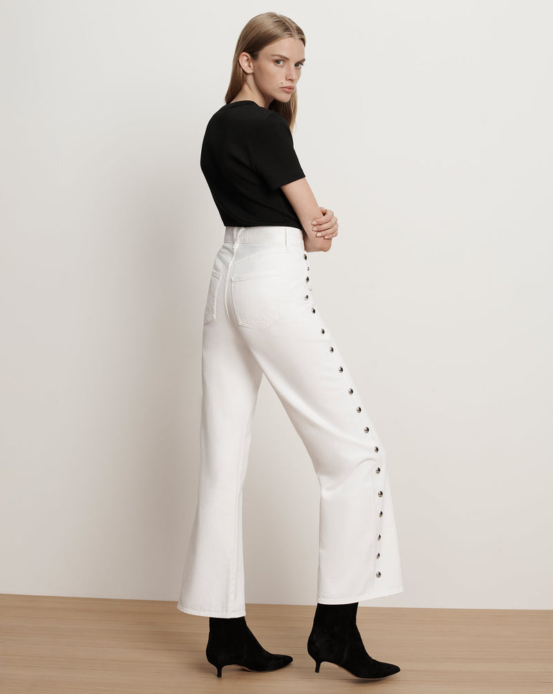 Taylor Studded Wide-Leg Jean