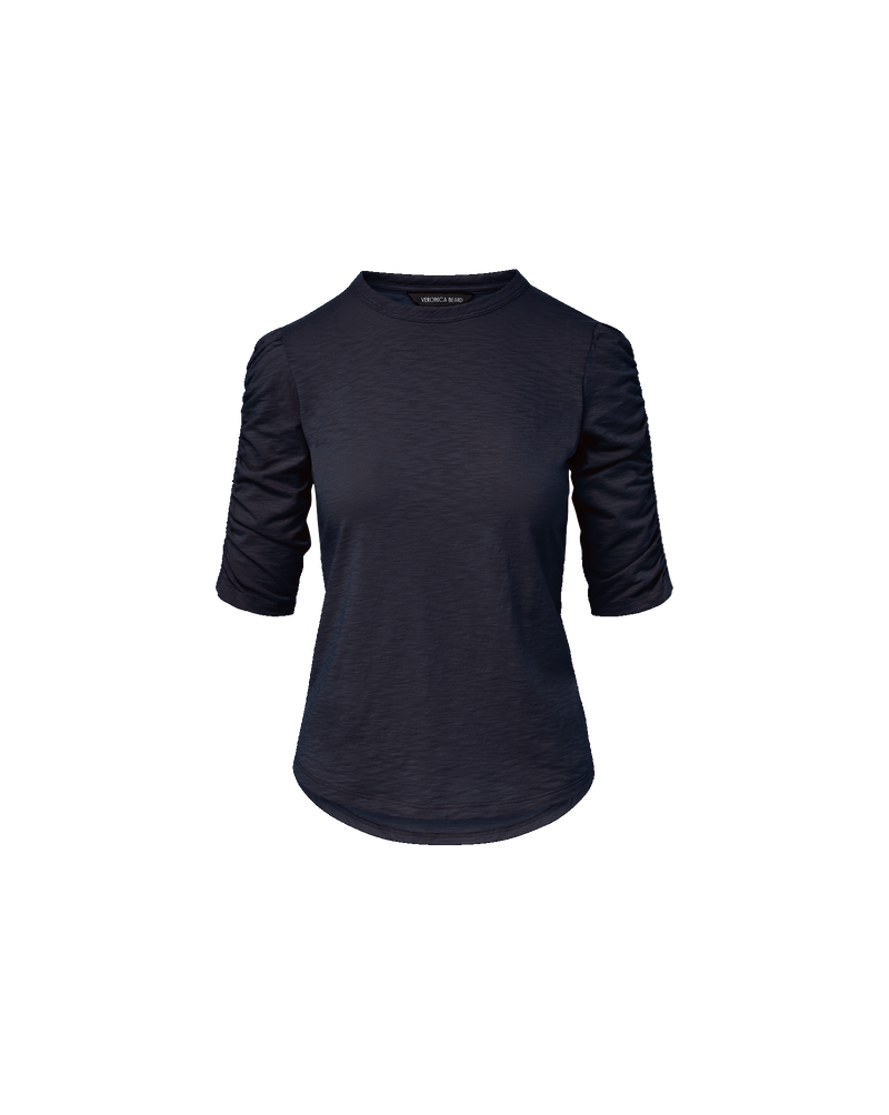Waldorf Ruched-Sleeve Slub T-Shirt