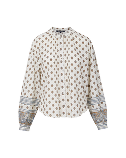 Lollie Paisley Button-Down Blouse