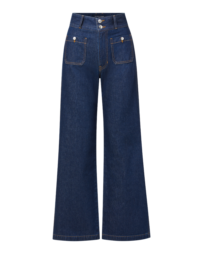 Taylor Patch-Pocket Wide-Leg Jean