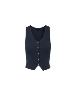 Hoorne Button-Down Tank Top