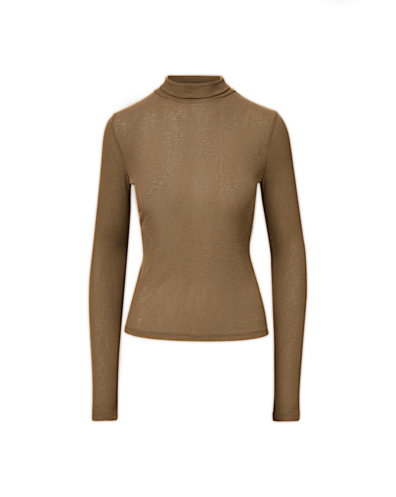 Wyeth Ribbed Turtleneck Top