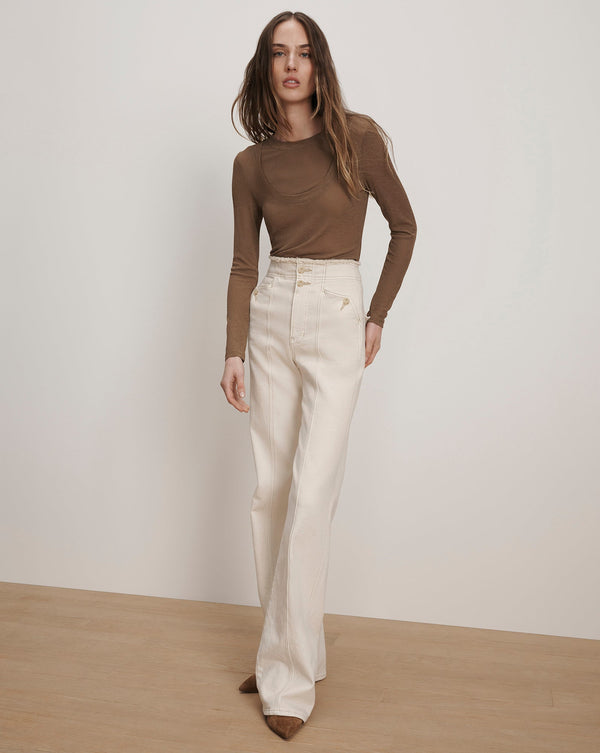 Neita Ribbed Crewneck Top
