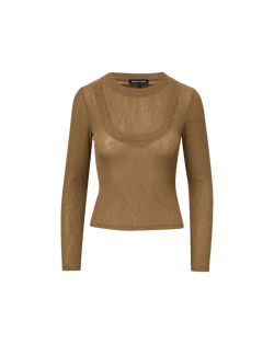 Neita Ribbed Crewneck Top