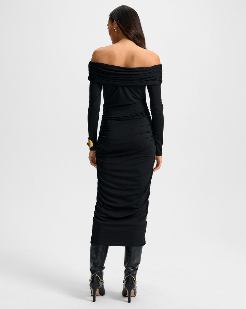Tinette Off-The-Shoulder Midi Dress