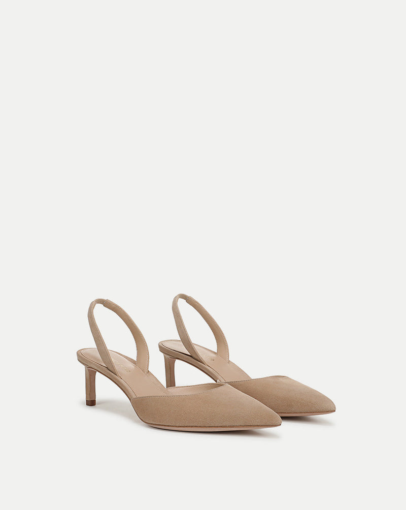 Caroline Suede Slingback Pump