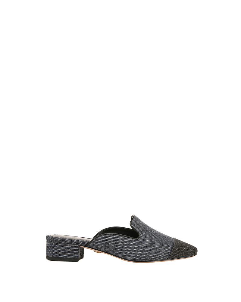 Cecile Denim Cap-Toe Mule