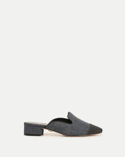 Cecile Denim Cap-Toe Mule