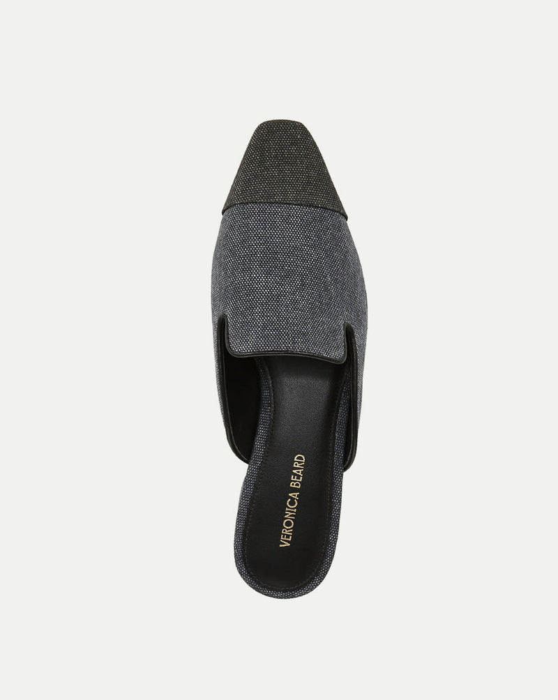 Cecile Denim Cap-Toe Mule