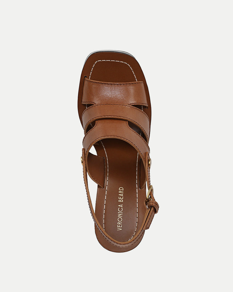 Peony Leather Platform Sandal