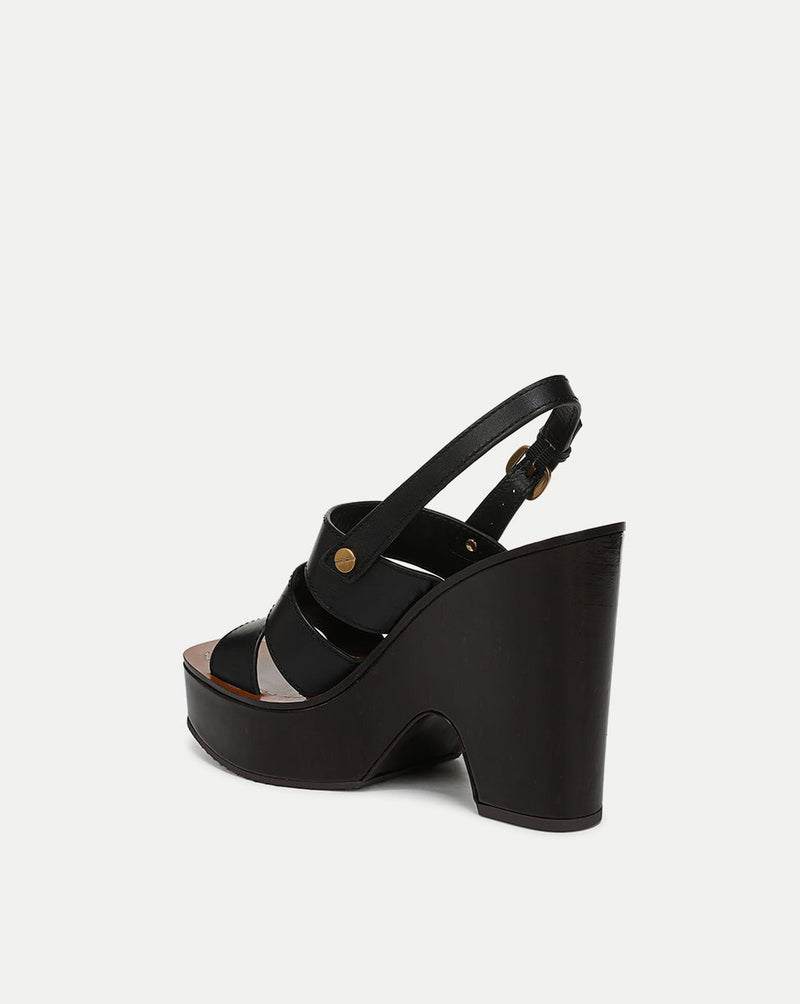 Peony Leather Platform Sandal