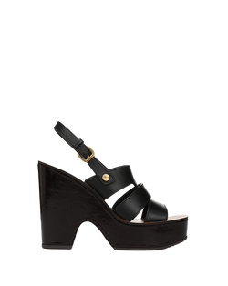 Peony Leather Platform Sandal