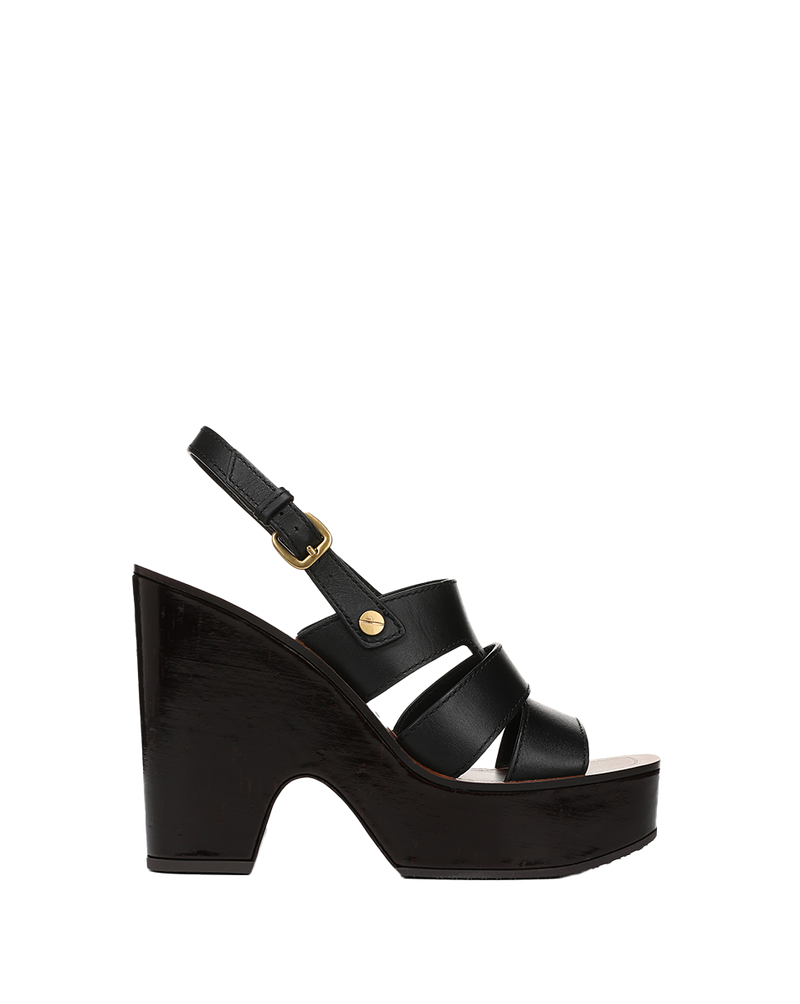 Peony Leather Platform Sandal