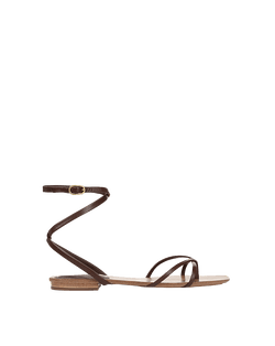 Allegra Leather Ankle-Wrap Sandal