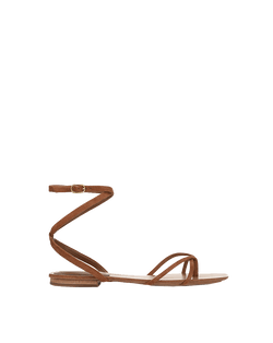 Allegra Suede Ankle-Wrap Sandal