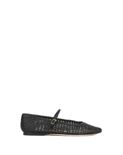 Ellie Woven-Leather Flat