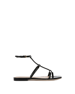 Marbella Lizard-Embossed Sandal