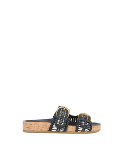 Prue Woven-Leather Sandal