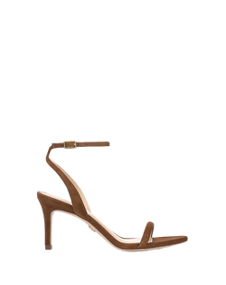 Sylvie Suede Ankle-Strap Stiletto Sandal