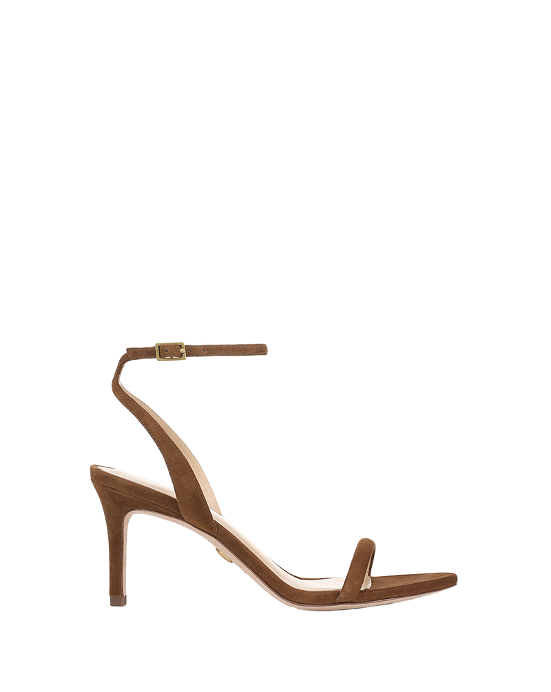 Sylvie Suede Ankle-Strap Stiletto Sandal
