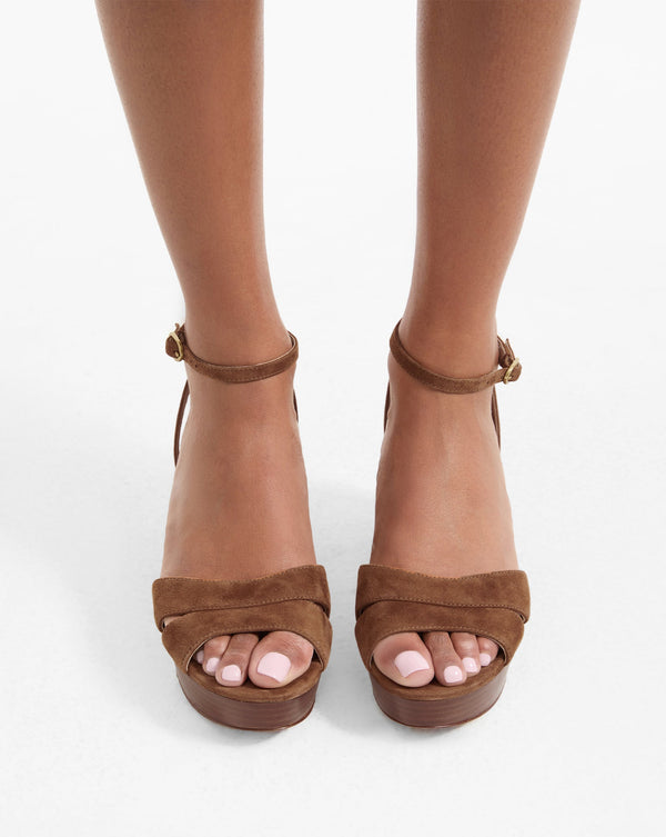 Drina Platform Block-Heel Sandal