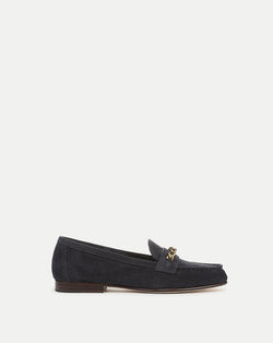Penny Suede Chain-Link Loafer