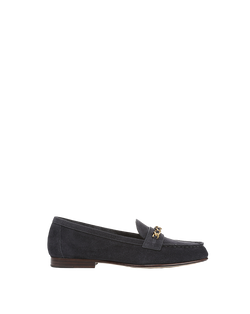 Penny Suede Chain-Link Loafer