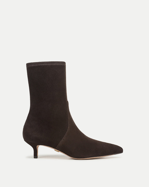 Lisa Stretch Kitten-Heel Bootie