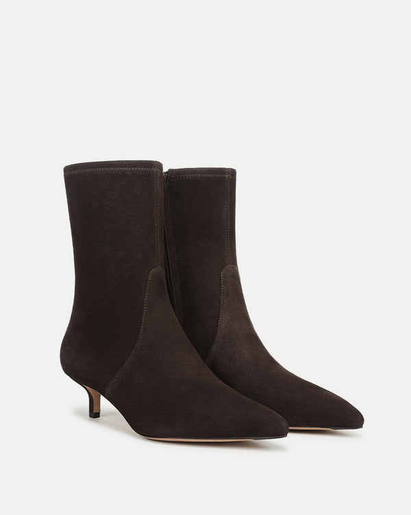 Lisa Stretch Kitten-Heel Bootie