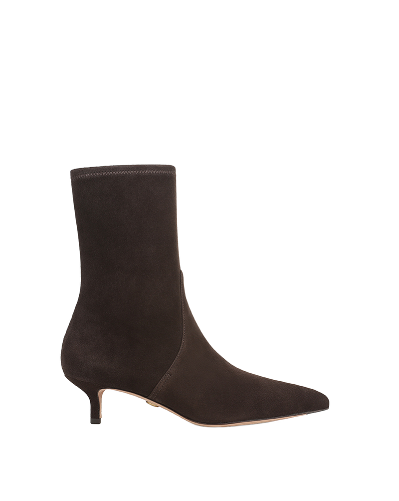Lisa Stretch Kitten-Heel Bootie