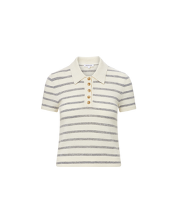 Brandt Striped Cashmere Polo