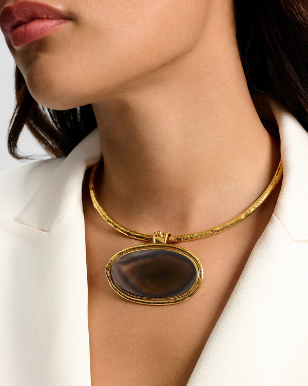 Dakota Brown Agate Necklace