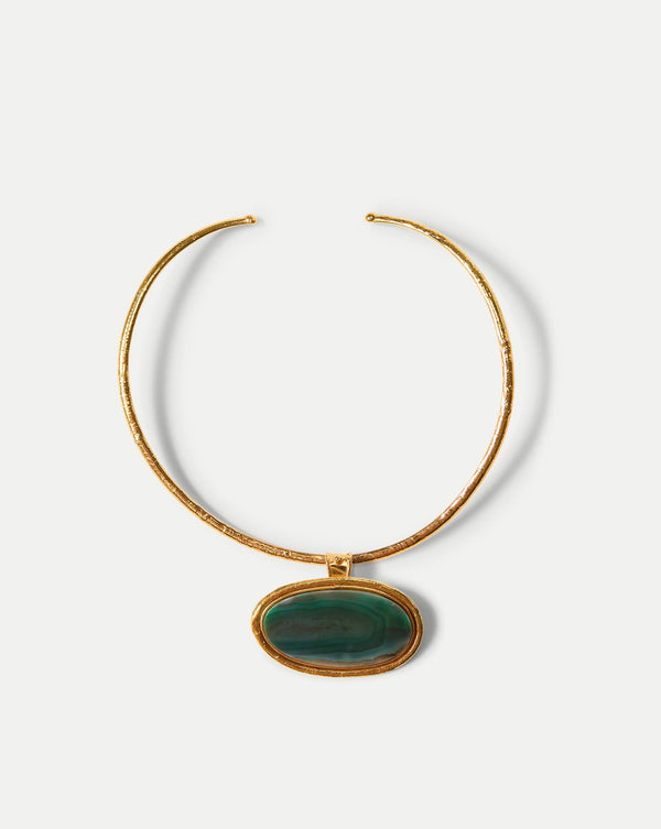 Dakota Green Agate Necklace