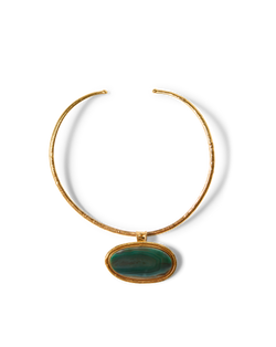 Dakota Green Agate Necklace