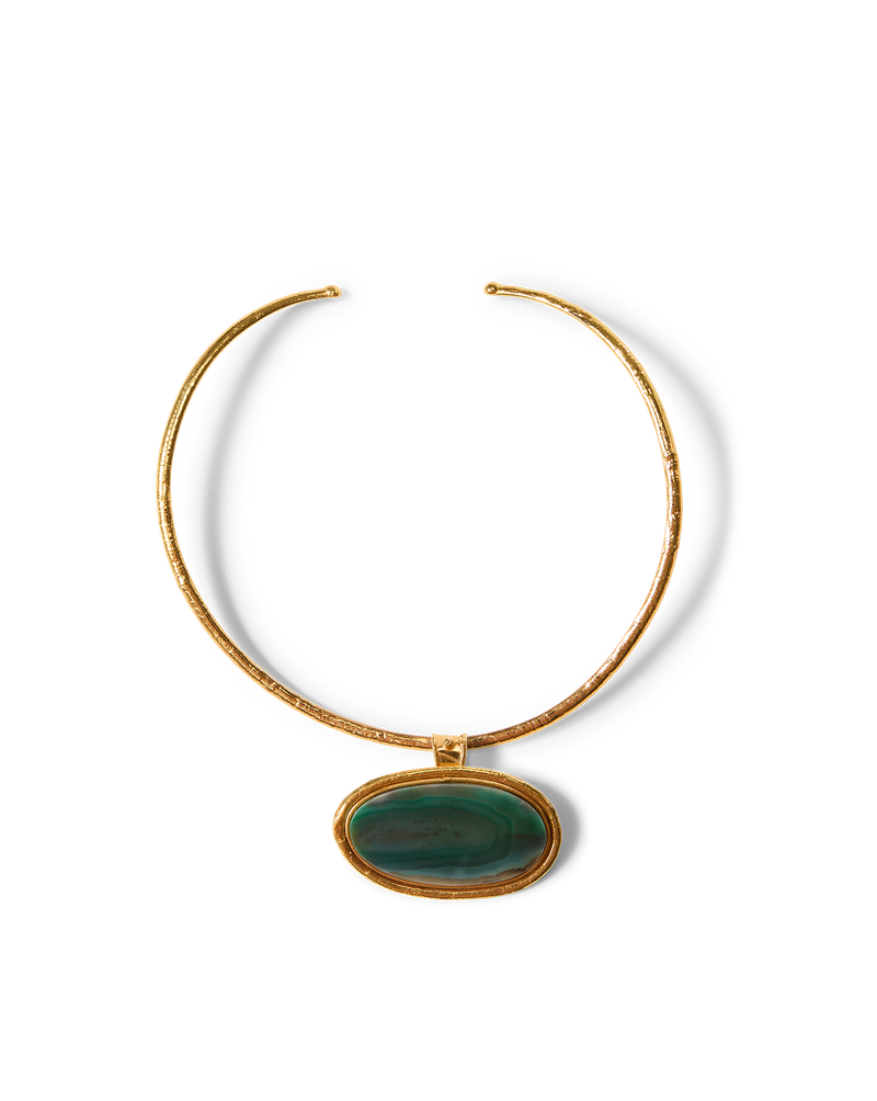 Dakota Green Agate Necklace