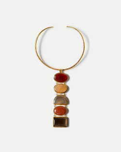 Torque Semi-Precious Stone Necklace