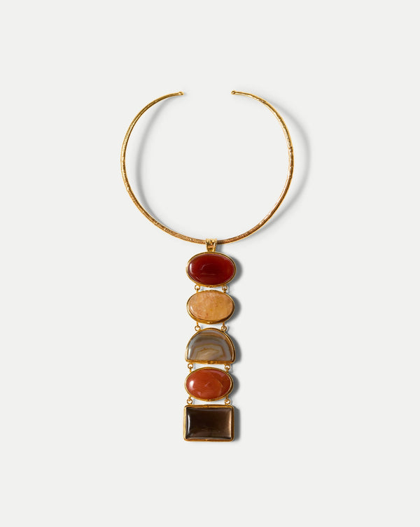 Torque Semi-Precious Stone Necklace