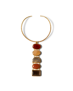 Torque Semi-Precious Stone Necklace