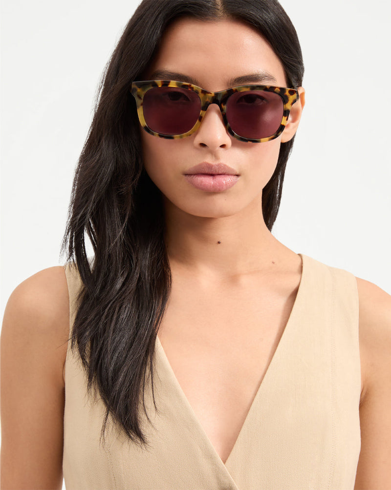 Jane Square-Frame Sunglasses