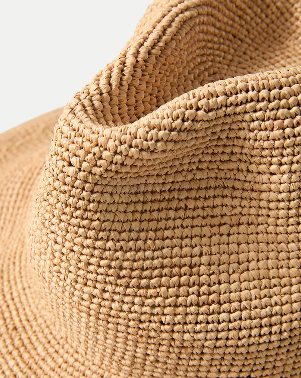 Waverly Wide Brimmed Raffia Straw Hat