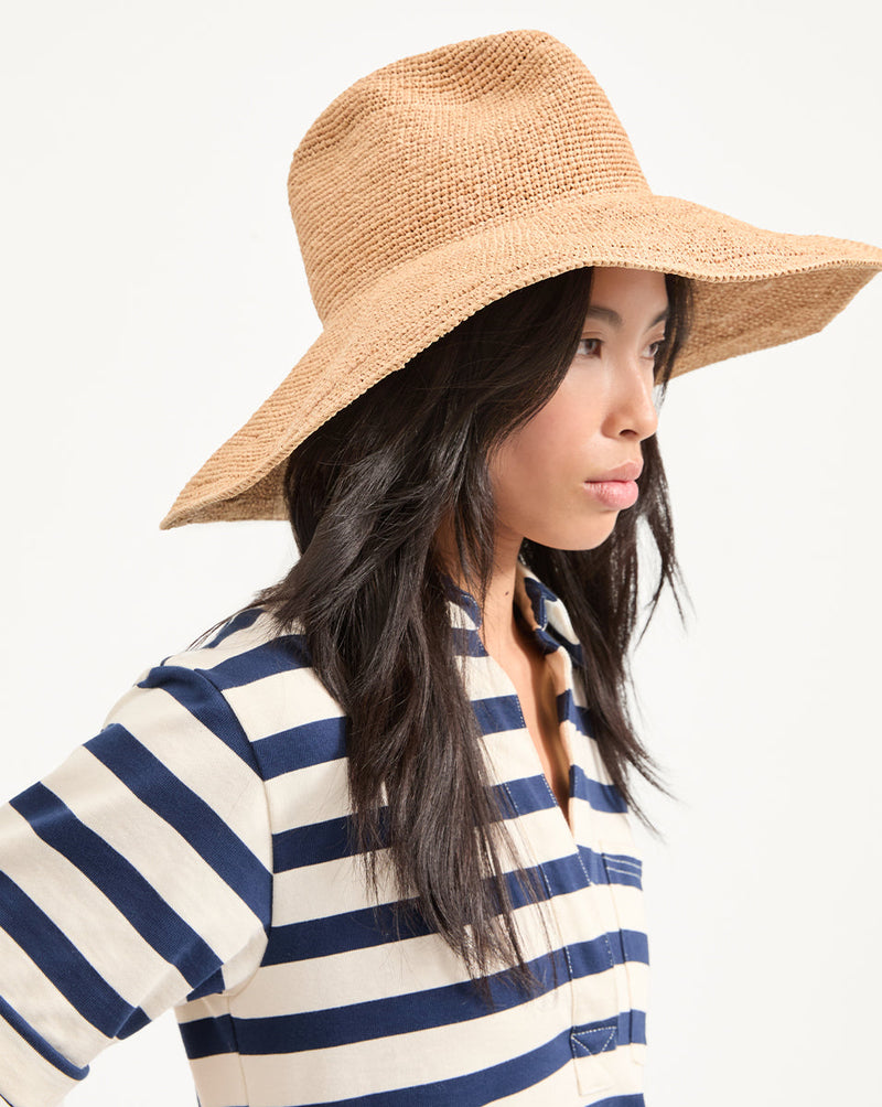 Waverly Wide Brimmed Raffia Straw Hat