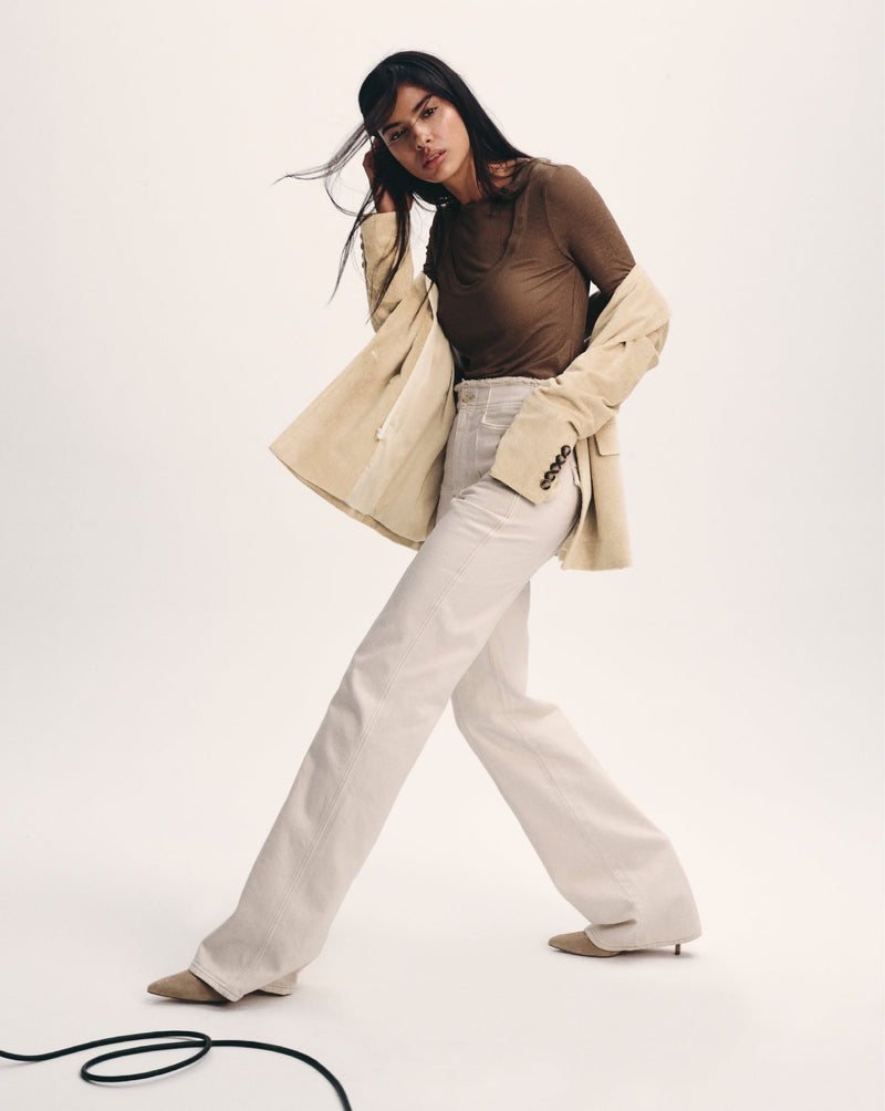 Neita Ribbed Crewneck Top