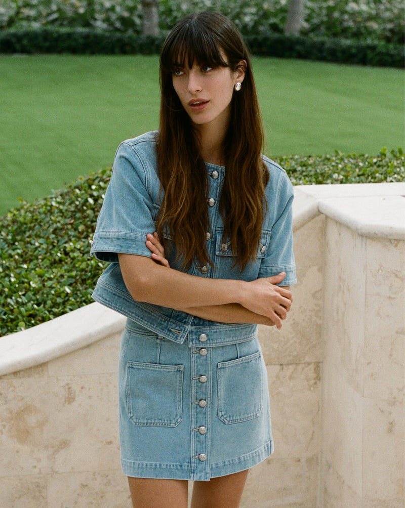 Moxie Denim Mini Skirt