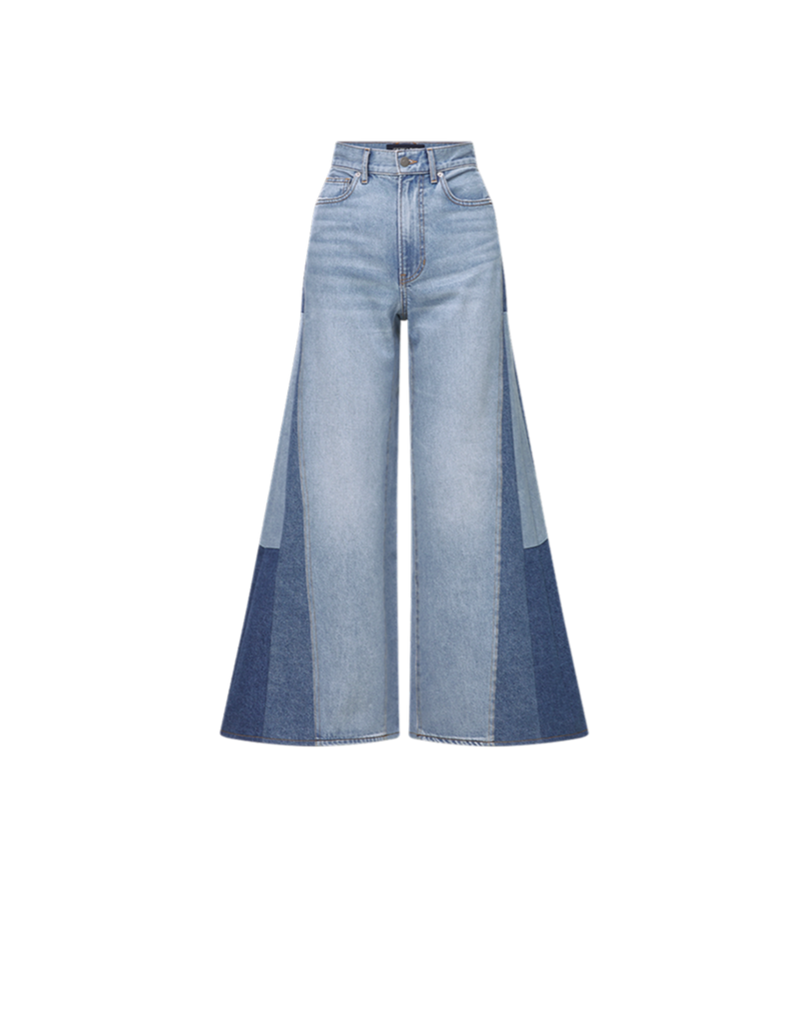 Vicki Patchwork Wide-Leg Jean