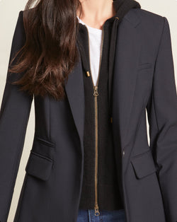 Cashmere Hoodie Dickey With Cuffs