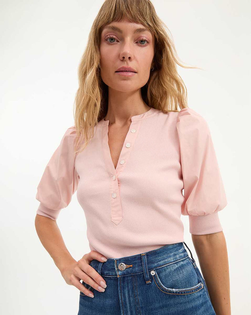 Coralee Puff-Sleeve Top
